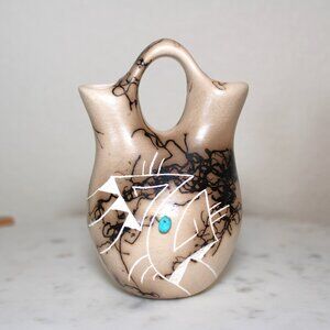 Indian Pottery Horsehair Wedding Vase